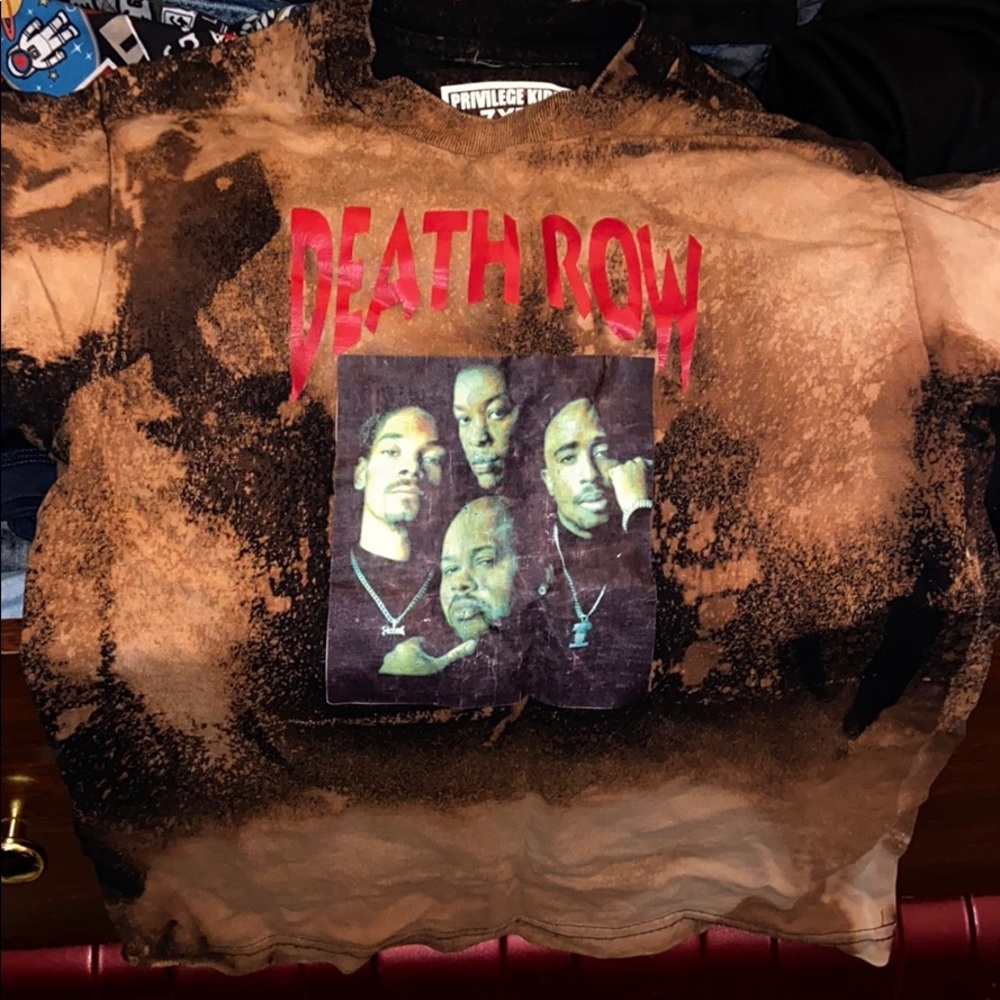 Custom made death row shirt size 7 Tye dye